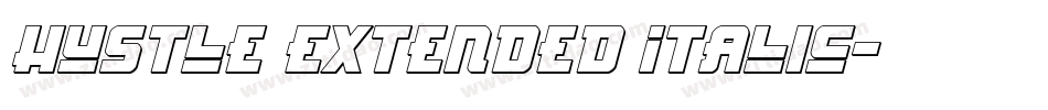 Hustle Extended Italic字体转换